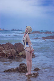 [Net Red COS] Fato de banho popular Coser Nizuo Nisa-Blue Marie Rose