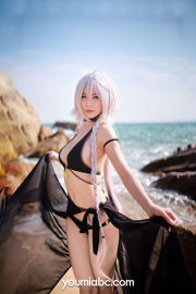 [尤蜜荟YouMi] Shaking Niang Lishi FGO~Costume da bagno Giovanna d'Arco nero