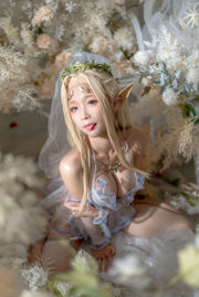 [Net Red COSER Photo] Anime Blogger Stupid Momo - Gaun Pengantin Peri Putih